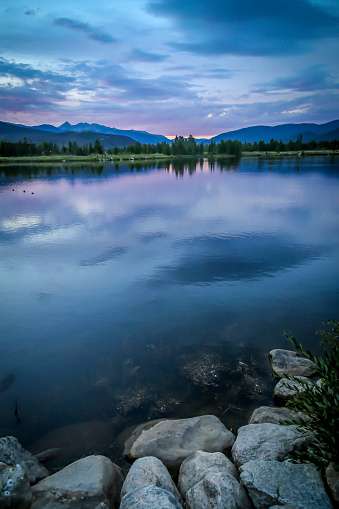 Enjoying the sun set on a quite little lake in Grand County, Colorado