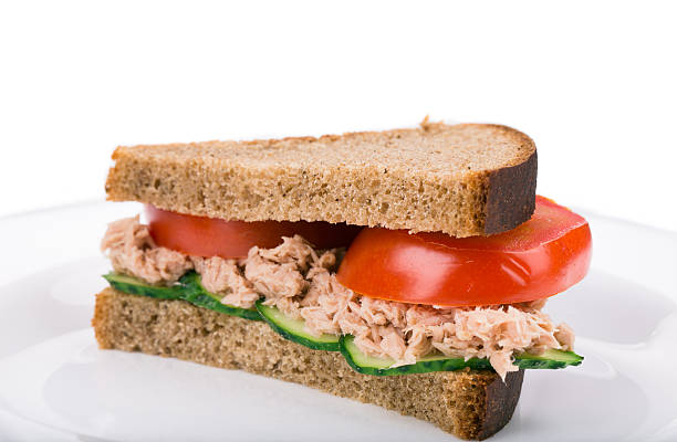 istock Close up of tuna sandwich. 512802050