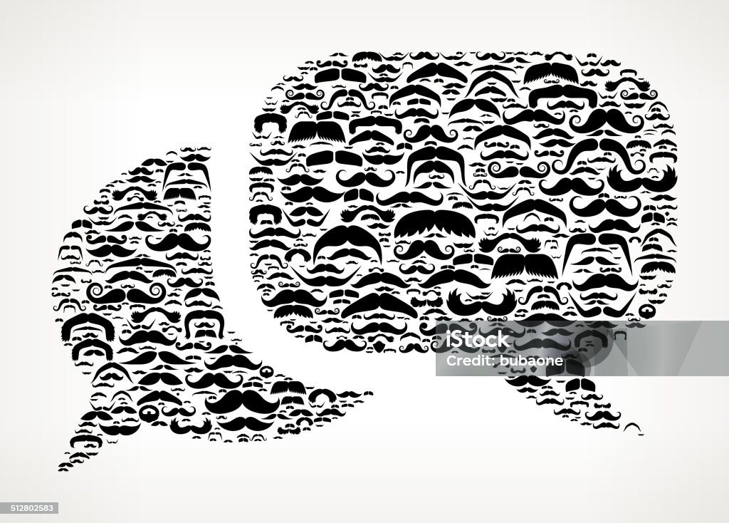 Chat Bubbles on Mustache royalty free vector art Pattern Chat Bubbles on Mustache Icon Pattern Adult stock vector