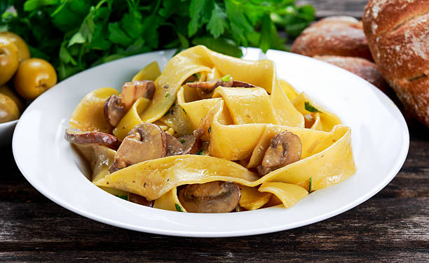 istock Pappardelle Pasta with mushrooms and other herbs 512805428