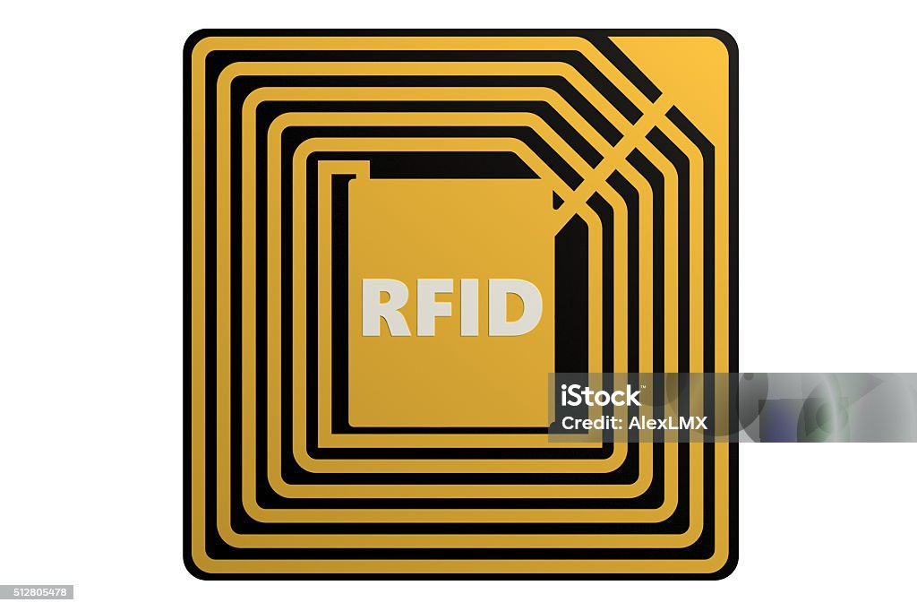 RFID tag RFID tag isolated on white background Cut Out Stock Photo