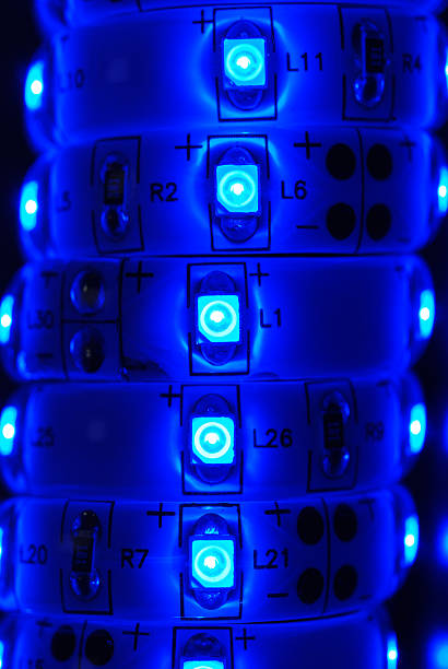 Blue Led Color 161,700+ Led Strip Rgb Lights Blue Color Close Up Stock Photos ...