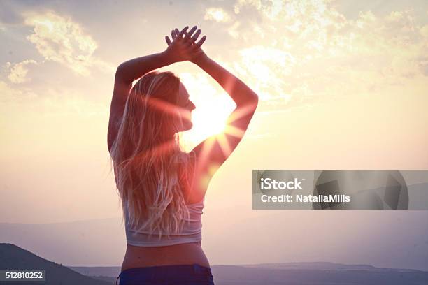 Hands Above Head Turned Sunset Stock Photo - Download Image Now - The Human Body, Recovery, Fuel and Power Generation