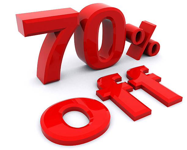istock Discount 70 off 3D word isolated 512810336