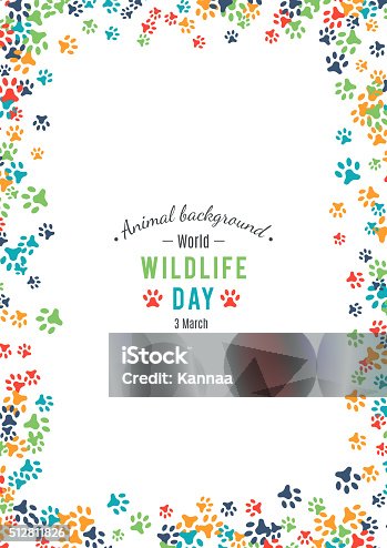istock Vector background of world wildlife day 512811826