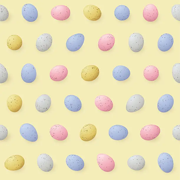 Vector illustration of Mini Easter Eggs - Seamless Pattern