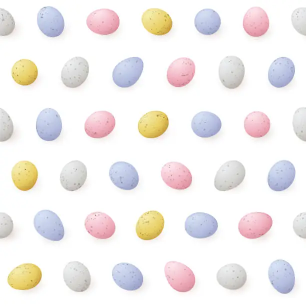 Vector illustration of Mini Easter Eggs - Seamless Pattern