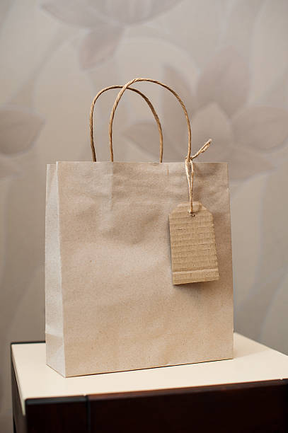 istock Brown kraft paper bag for gift and tag 512813892