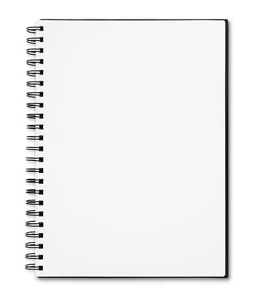 Open Spiral Blank Sketchbook isolated on white (excluding the shadow)
