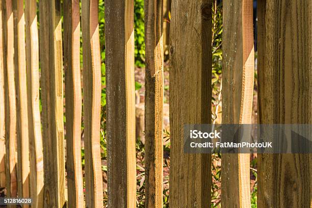 Close Up Of Wooden Fence Wood Vertical Slats Stock Photo - Download Image Now - Boundary, Fence, Horizontal