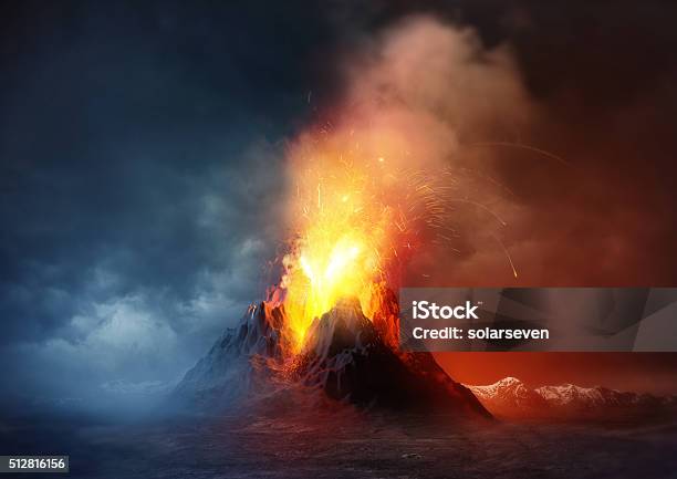 Vulkan Ausbruch Stockfoto und mehr Bilder von Vulkan - Vulkan, Eruption, Vulkanausbruch
