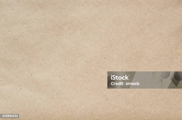 Flat Craft Eco Paper Background Texture Stock Photo - Download Image Now - Brown Paper, Backgrounds, Textured