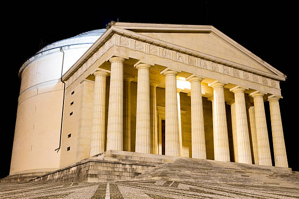 istock Temple of Canova night view. Roman columns 512817584