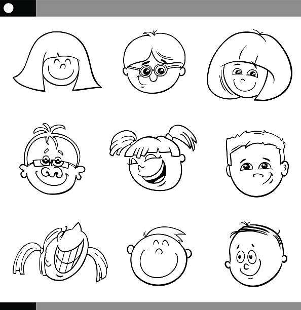Caritas Para Colorear Vectores Libres de Derechos - iStock Caritas Para Colorear Vectores Libres de Derechos - iStock