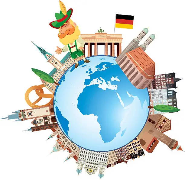 Vector illustration of Germany travels