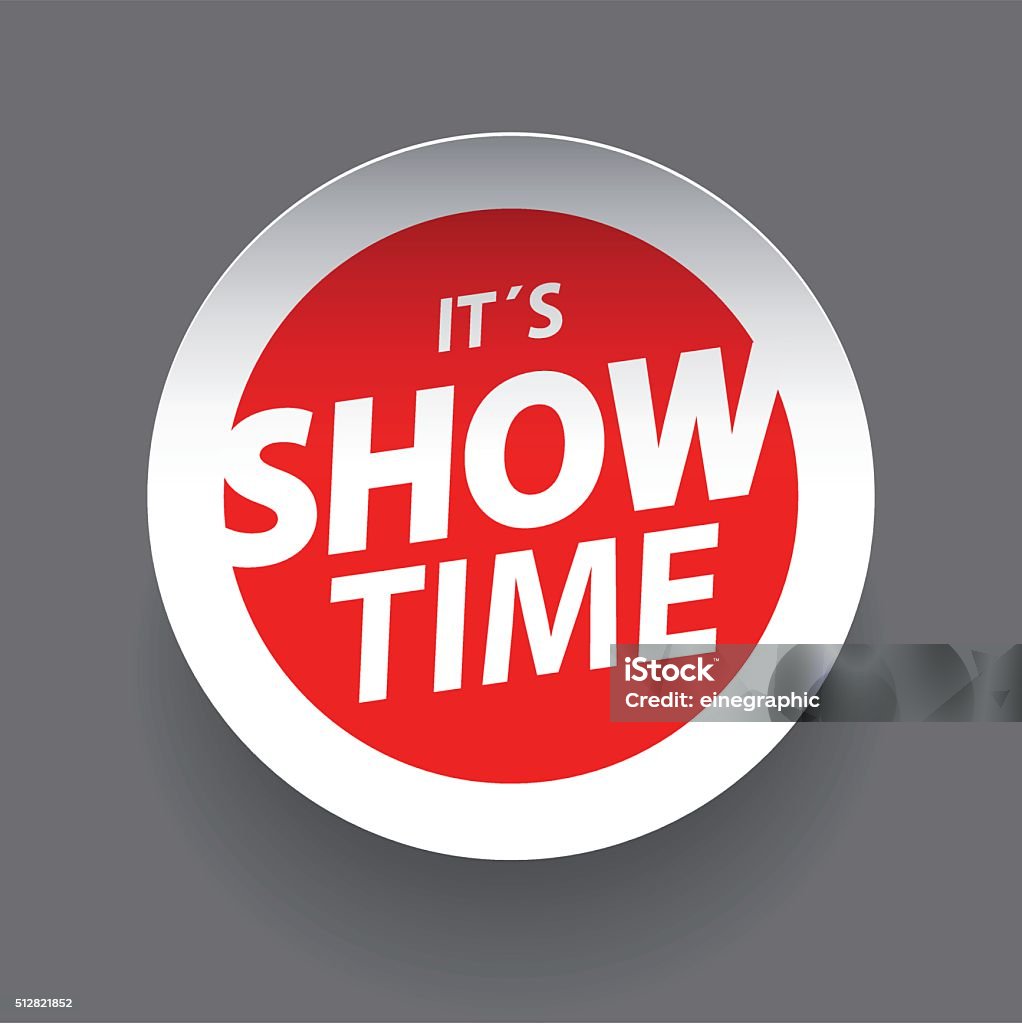 Su Showtime Etiqueta rojo - arte vectorial de Cortina libre de derechos