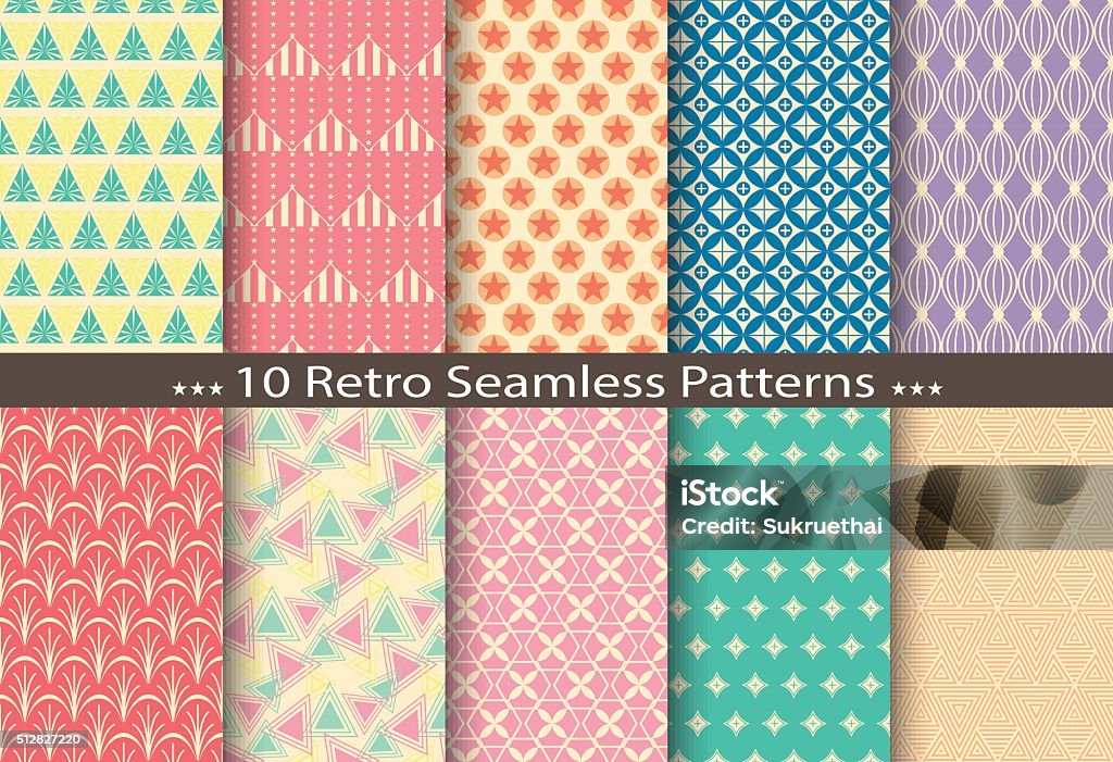 Retor Patterns Retro Patterns Stock Illustration - Download Image Now - Abstract, Arts ...