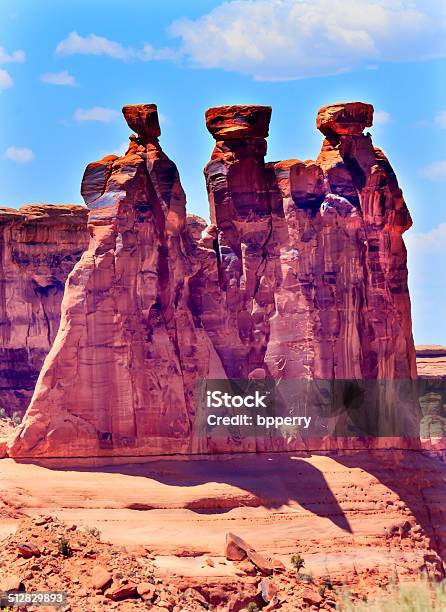 Three Gossips Rock Formation Canyon Arches National Park Moab Ut Stock Photo - Download Image Now