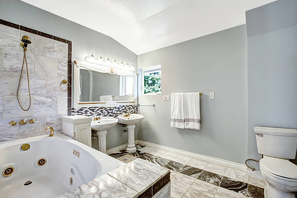 istock Bathroom with whirlpool bath tub 512831077
