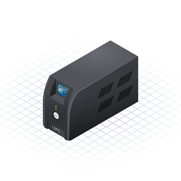 Isometric UPS Uninterrupted Power Supply Isometric Uninterrupted Power Supply Vector Illustration ups power supply stock illustrations