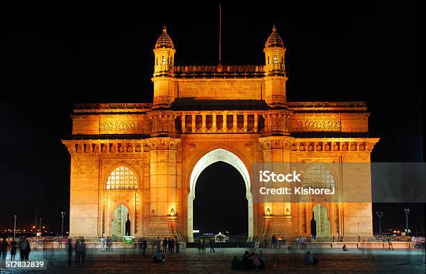 Illuminated Gateway Of India Mumbai Stock Photo - Download Image Now - Gateway of India, Mumbai, Gate