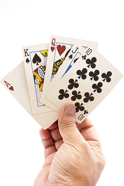 istock Full House in a hand isolated on a white background. 512833203