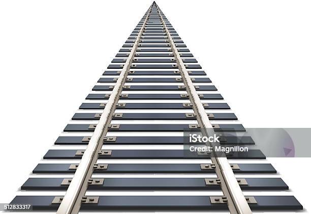 Railroad Stock Illustration - Download Image Now - Railroad Track, Rail Transportation, Vector