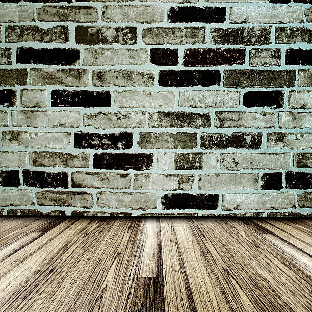 istock Seamless Oak laminate parquet floor and brick wall paper texture 512834475