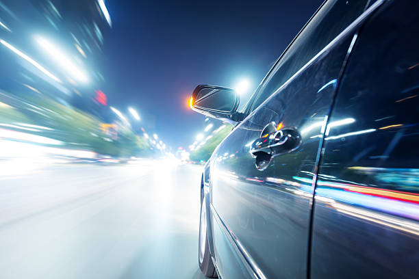 istock car on the road with motion blur background 512835107
