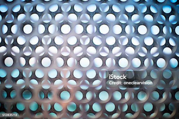Metal Fence With Round Hole Pattern Stock Photo - Download Image Now - Abstract, Alloy, Architecture