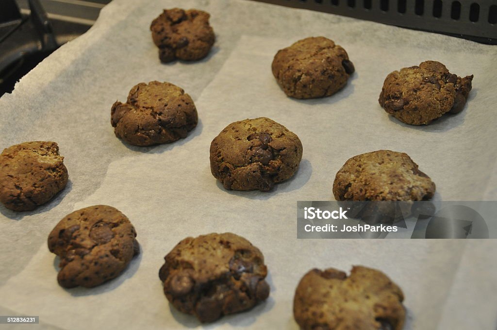 Almond Meal Cookies in Oven Almond Meal Cookies baking in oven Backgrounds Stock Photo