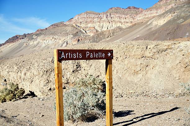 Artists Palette - Death Valley National Park, California USA. stock photo