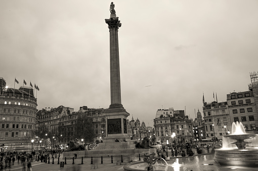 london, england - November 17, 2012: people are spending time at trafalgar square of london england