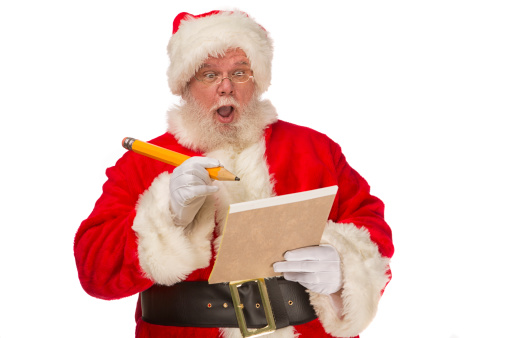 Santa surprised at naughty and nice list