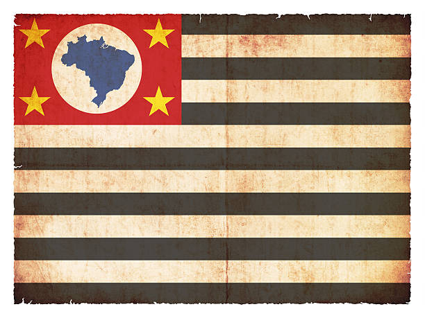 Grunge flag of Sao Paulo (Brazil)