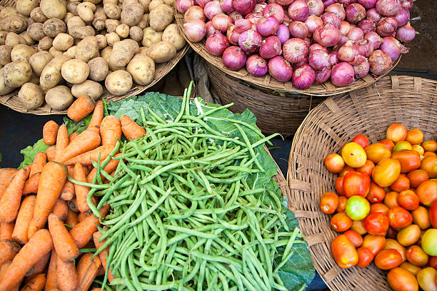 vegetable market stock photo