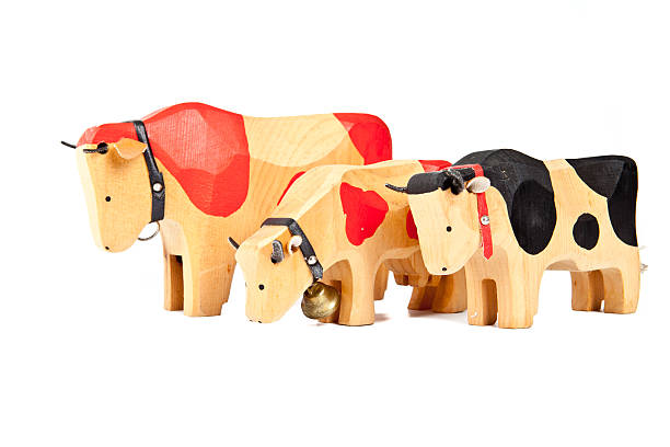 wood cow toy