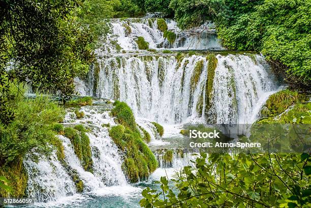 Cascades In Krka National Park Croatia Stock Photo - Download Image Now - At The Edge Of, Backgrounds, Blue