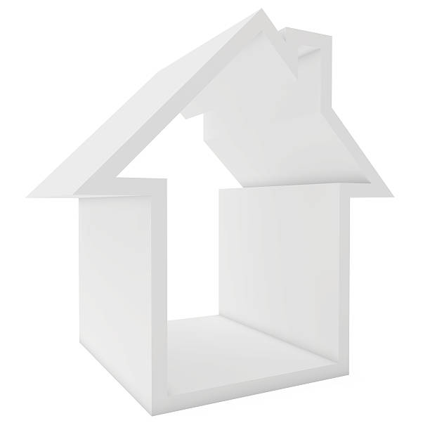 istock Icon house isolated on white background. 3d rendering close-up 512880982