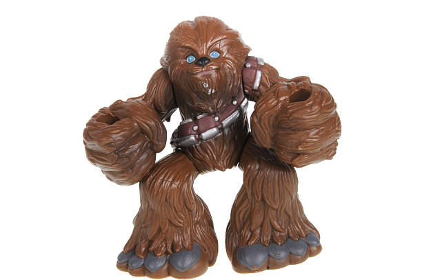 Chewbacca Action Figure Adelaide, Australia - February 09, 2016:An isolated shot of a Chewbacca action figure from the Star Wars universe.Merchandise from the Star Wars movies are highy sought after collectables. action figure stock pictures, royalty-free photos & images