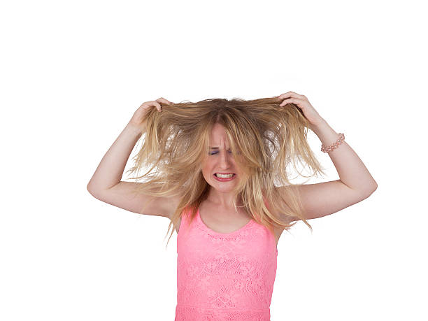 mauvais jour de cheveux - beauty beautiful tired blond hair photos et images de collection