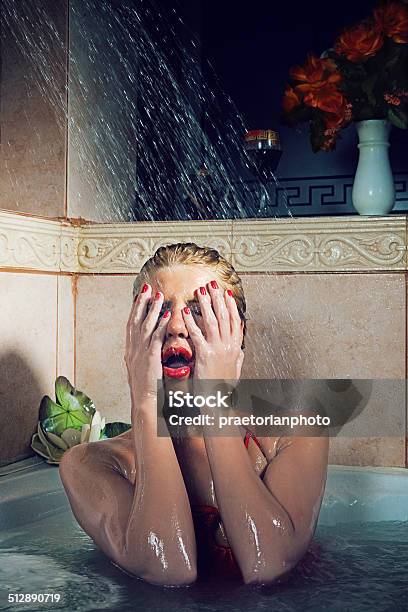 Crime Story Stock Photo - Download Image Now - Adult, Bathtub, Beauty