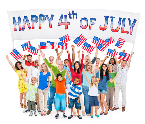istock Diverse Cheerful People Celebrating Independence Day 512891485