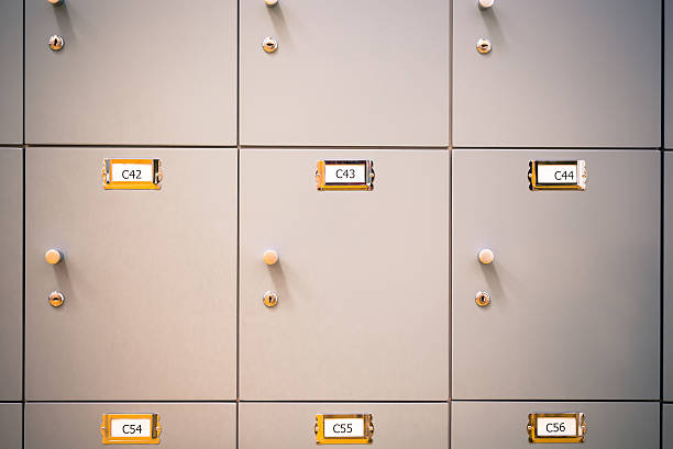 istock Lockers cabinets in a locker room 512891636