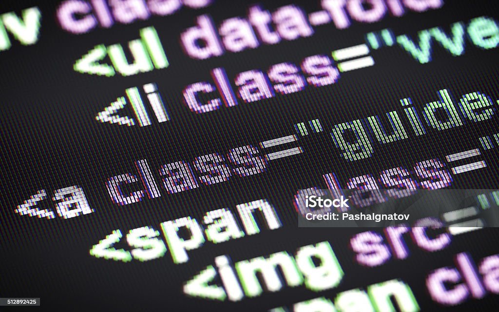Html Stock Photo - Download Image Now - Alphabet, Black Color, Close-up ...