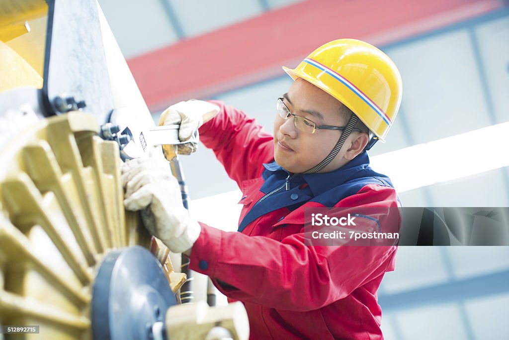 Arbeiter bei Werkzeug-Werkstatt - Lizenzfrei Anstrengung Stock-Foto