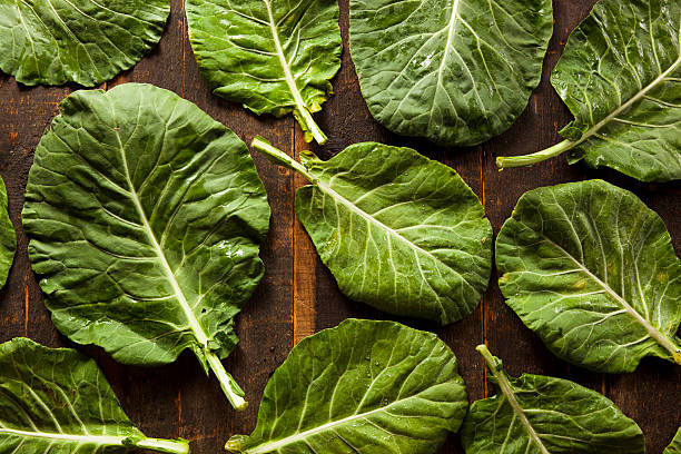 istock Raw Organic Green Collard Greens 512894373