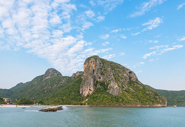 istock rock mountain on clear blue sky background 512900422