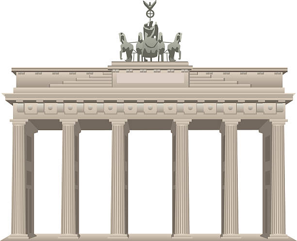 brandenburg gate in berlin - brandenburger tor stock-grafiken, -clipart, -cartoons und -symbole