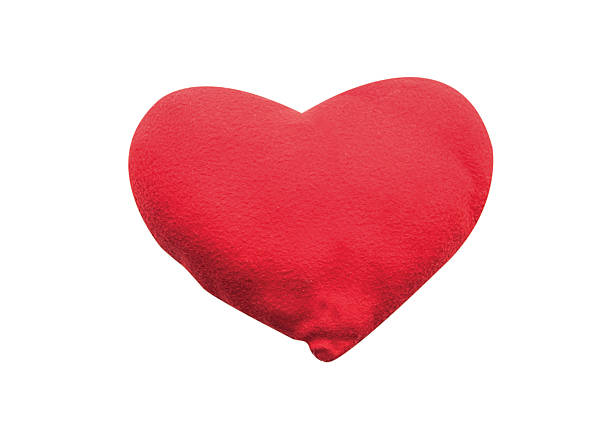 istock Cotton fabric hearts isolated on white 512902334